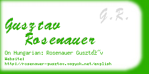 gusztav rosenauer business card